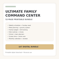 Ultimate Family Command Center 52-page printable bundle